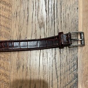Polo Ralph Lauren Vintage Dark Brown Alligator Leather Belt